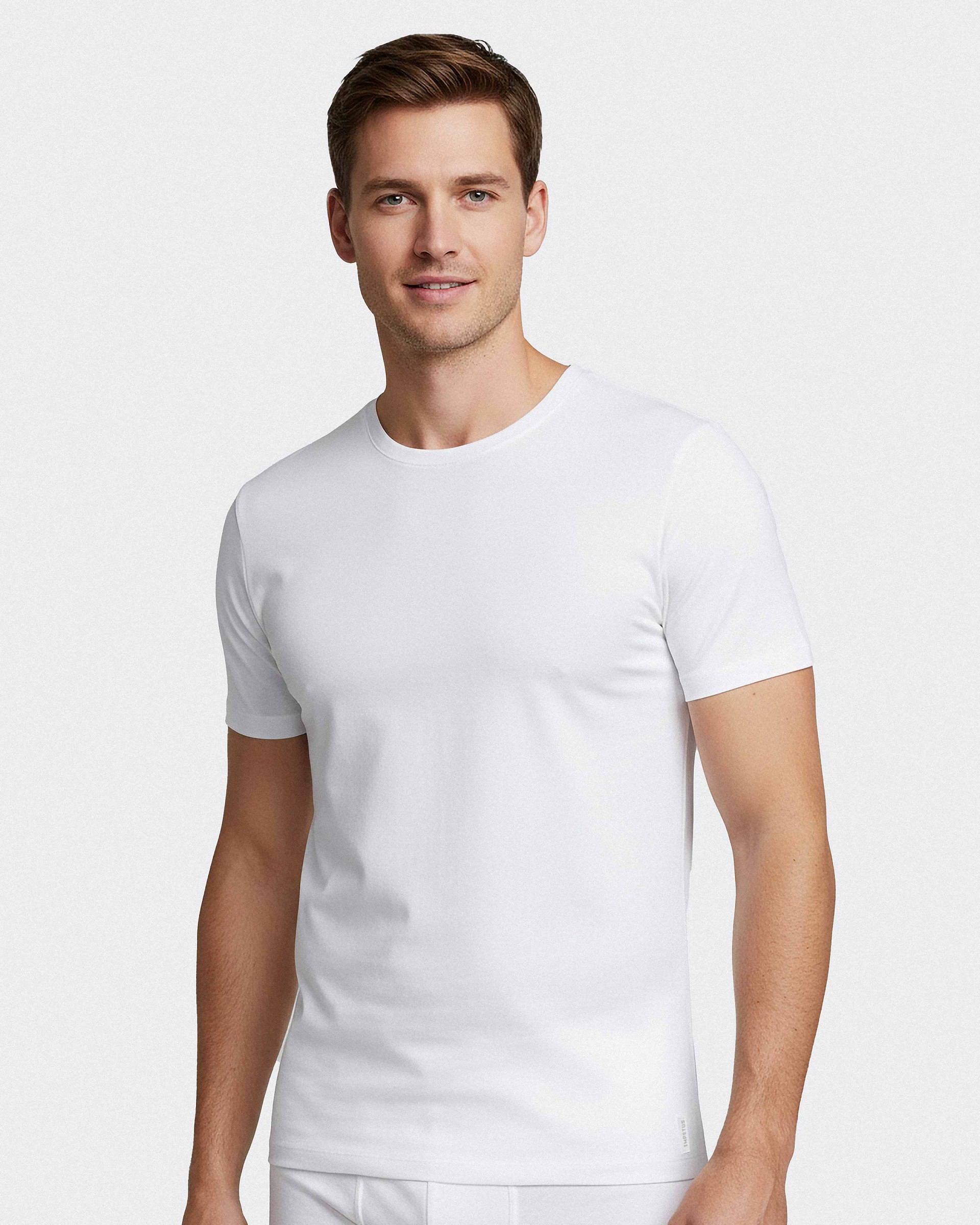 T-shirt de homem gola redonda Pure Cotton