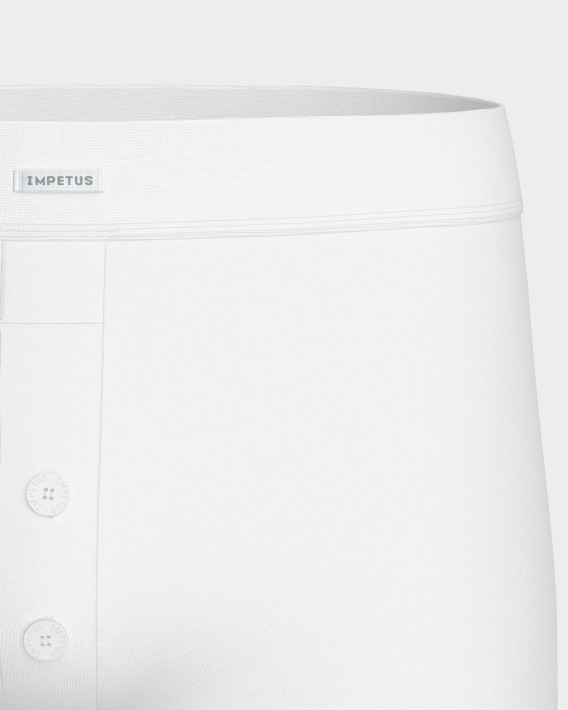 Boxer boutonnée en coton élasthanne