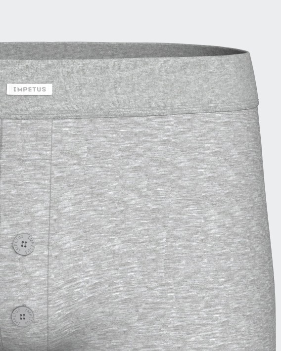 Boxer boutonnée en coton élasthanne