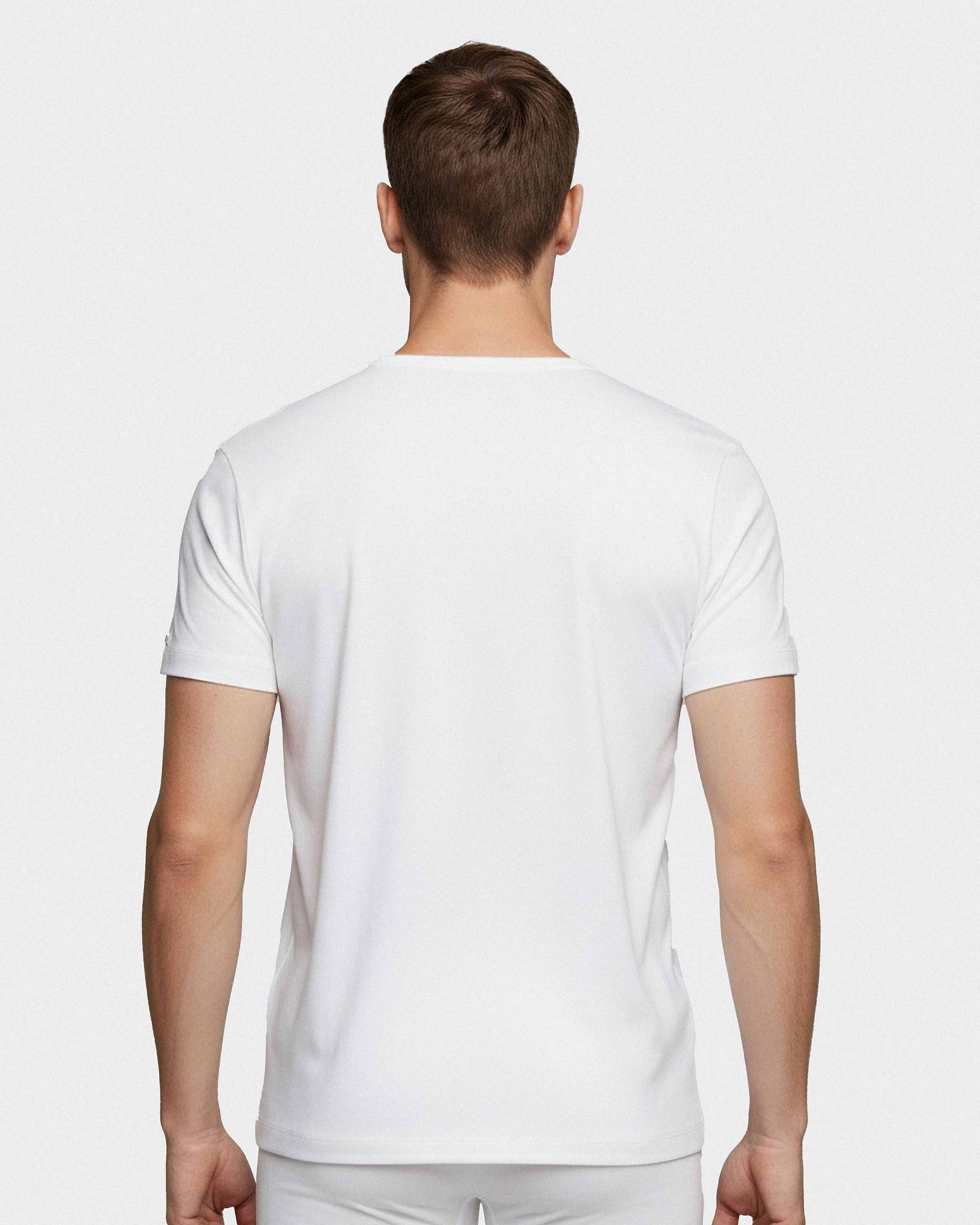T-shirt de homem gola em V Cotton Stretch