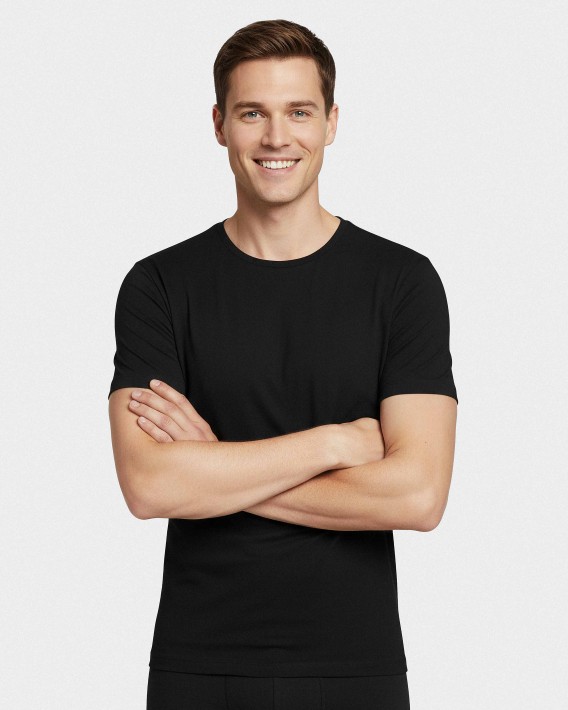 T-shirt of man in Wool Lyocell