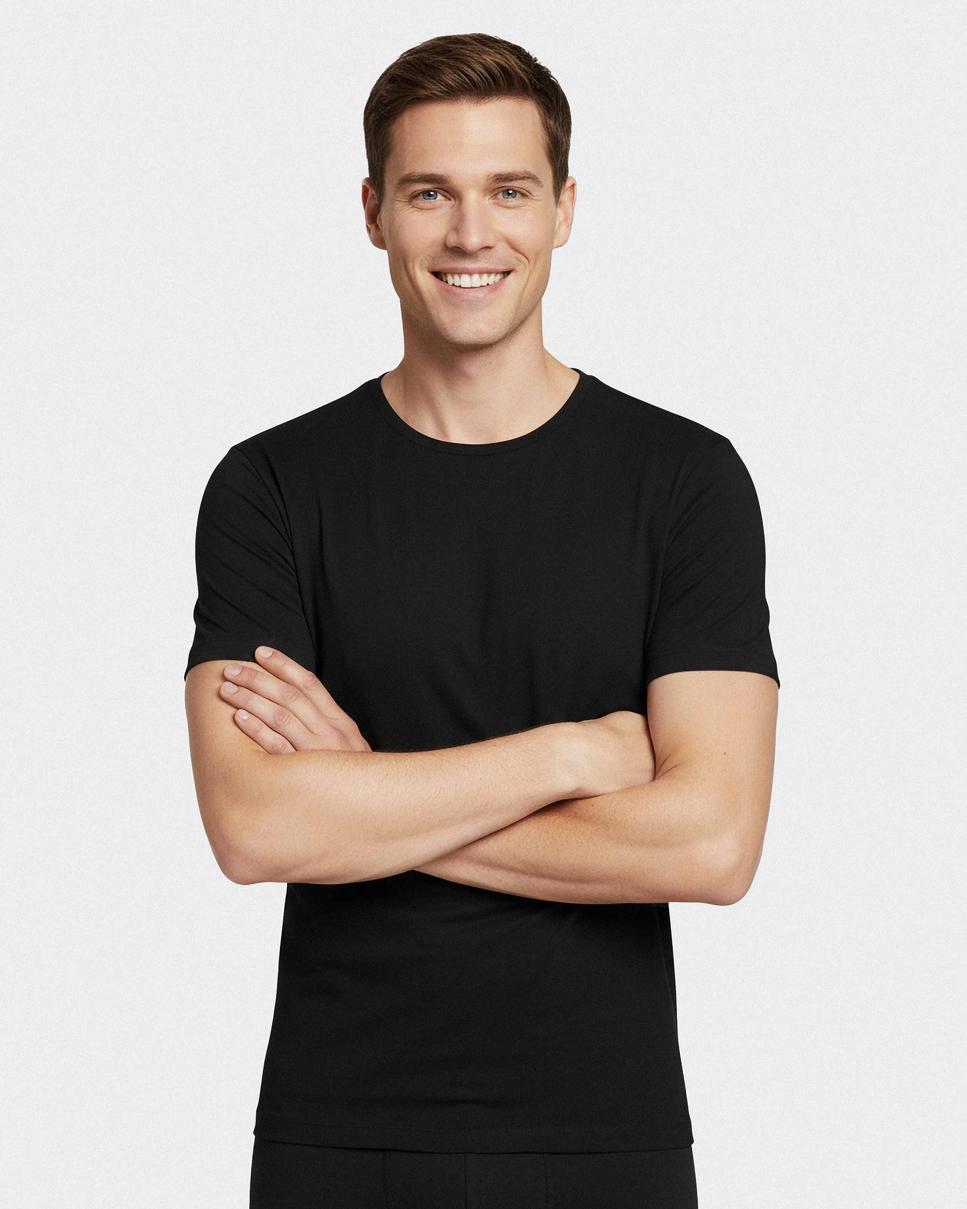 T-shirt of man in Wool Lyocell