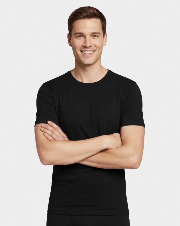 T-shirt of man in Wool Lyocell