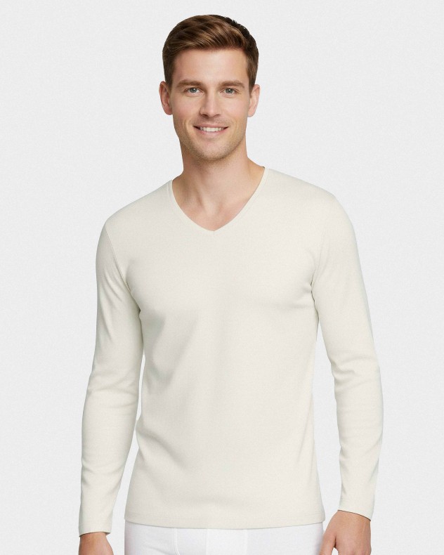 T-Shirt lange Ärmel aus Woll-Lyocell