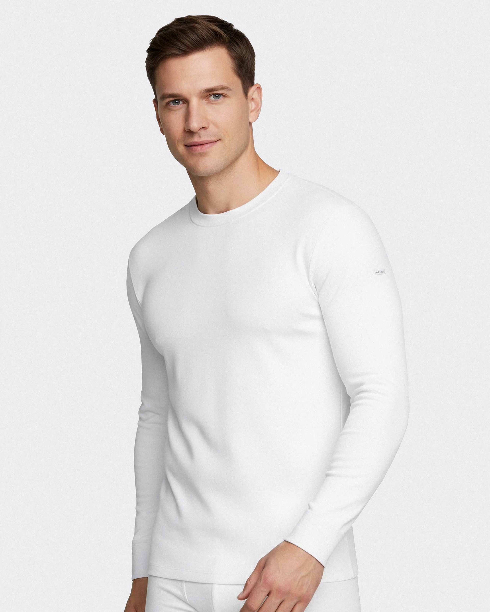 Long Sleeve O Neck Rib T-shirt Thermo