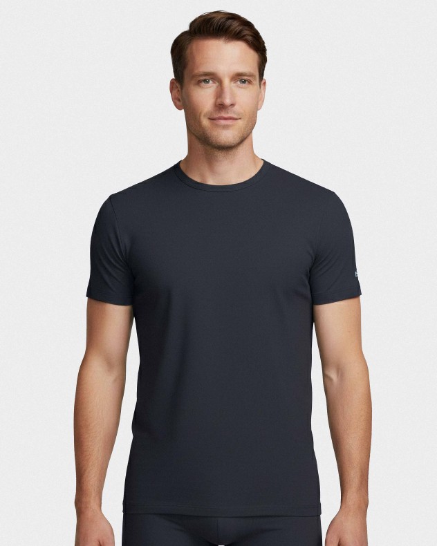 T-shirt manga curta de homem em Algodão Lyocell