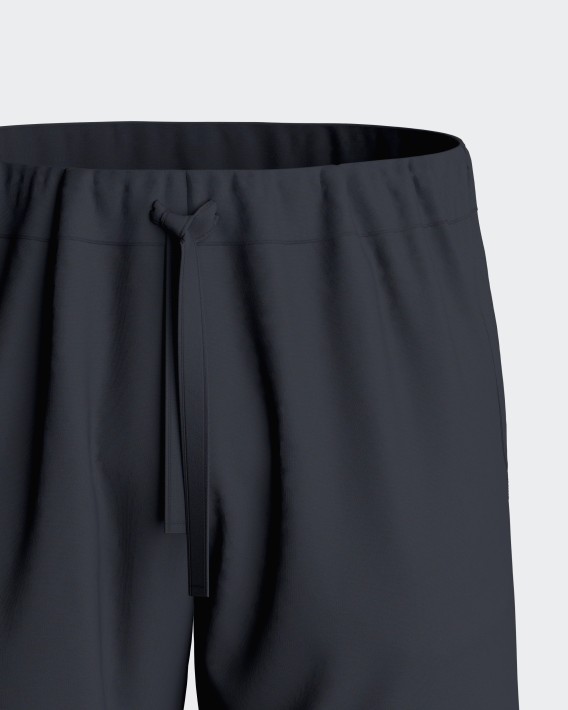 Shorts i bl�dt og l�kkert lyocell og bomuld