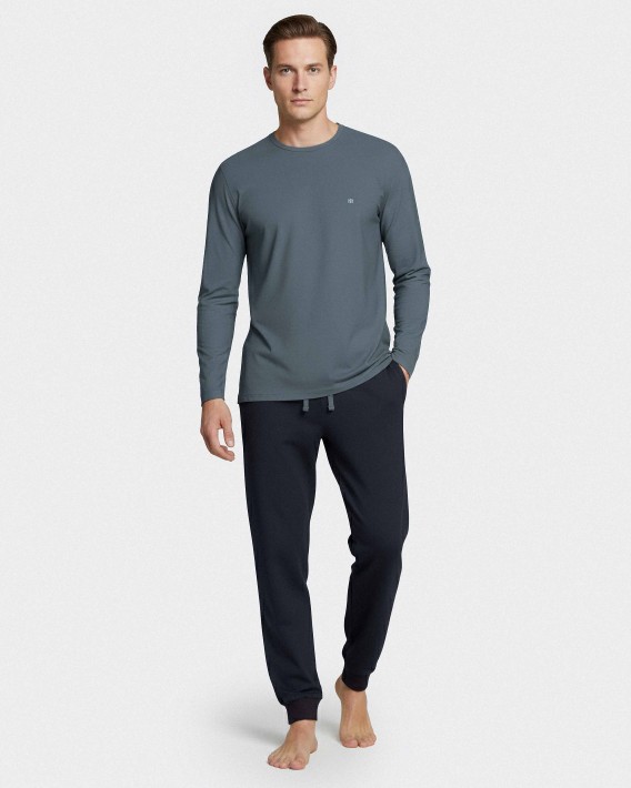 Pyjamas i let og bld lyocell og bomuld