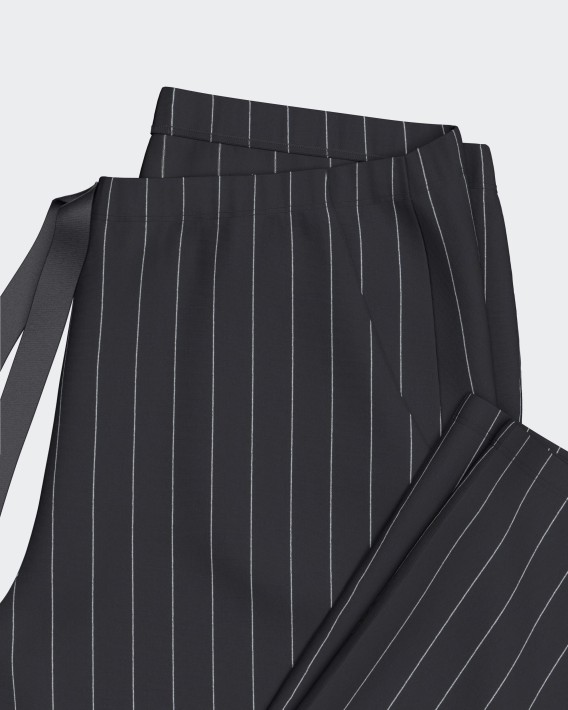 Women's long striped pyjamas in cotton modal