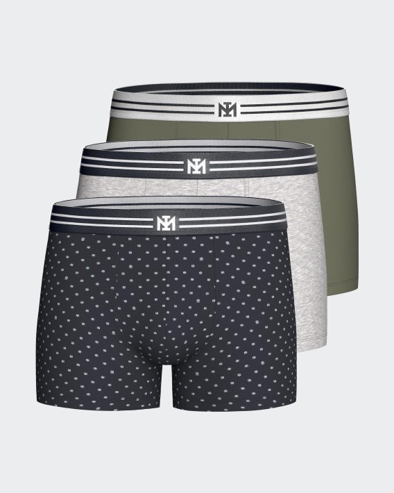 Pack de 3 Boxers de homem em Algodão