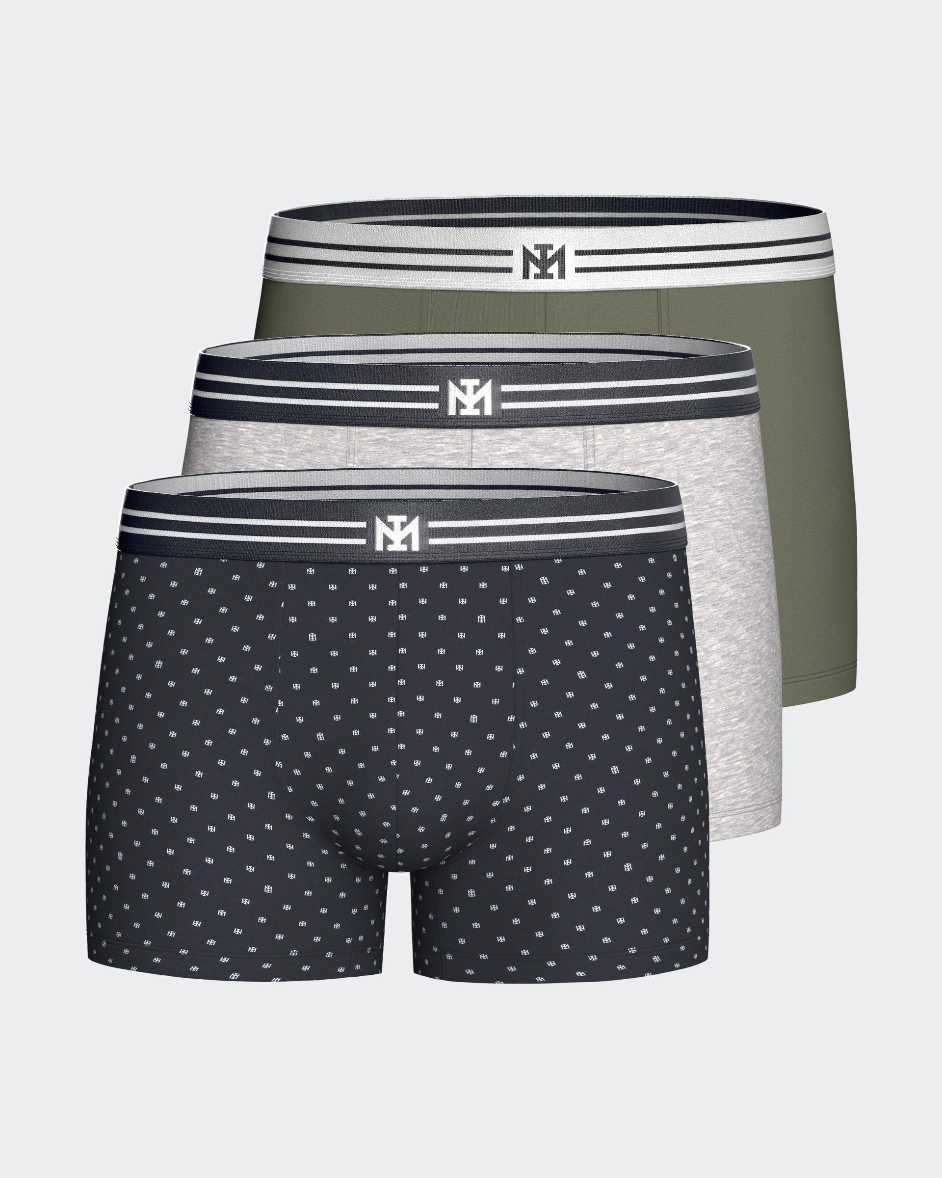 Pack de 3 Boxers de homem em Algodão