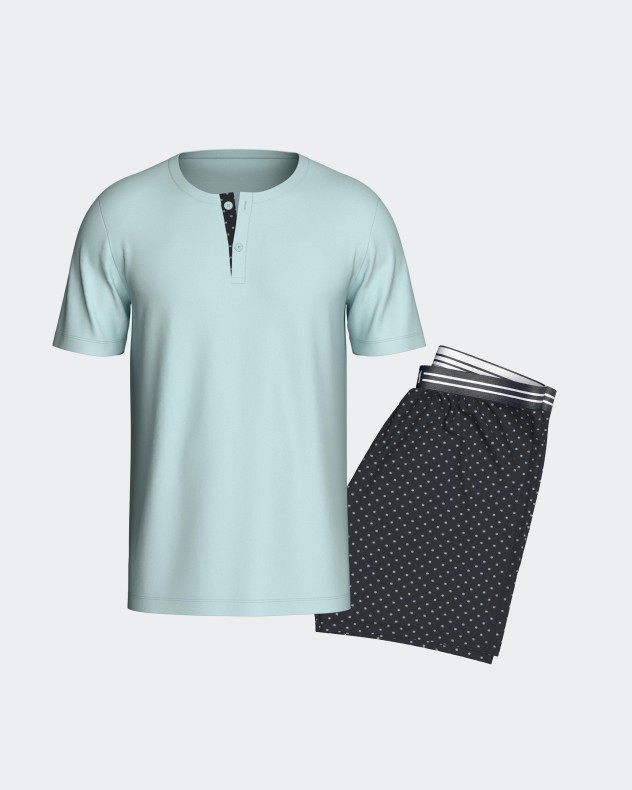 Pijama curto de homem em Algodão - Image product