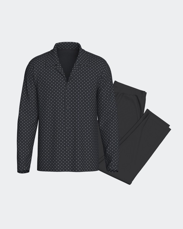 Pyjama d'homme avec boutons en Coton - Image product