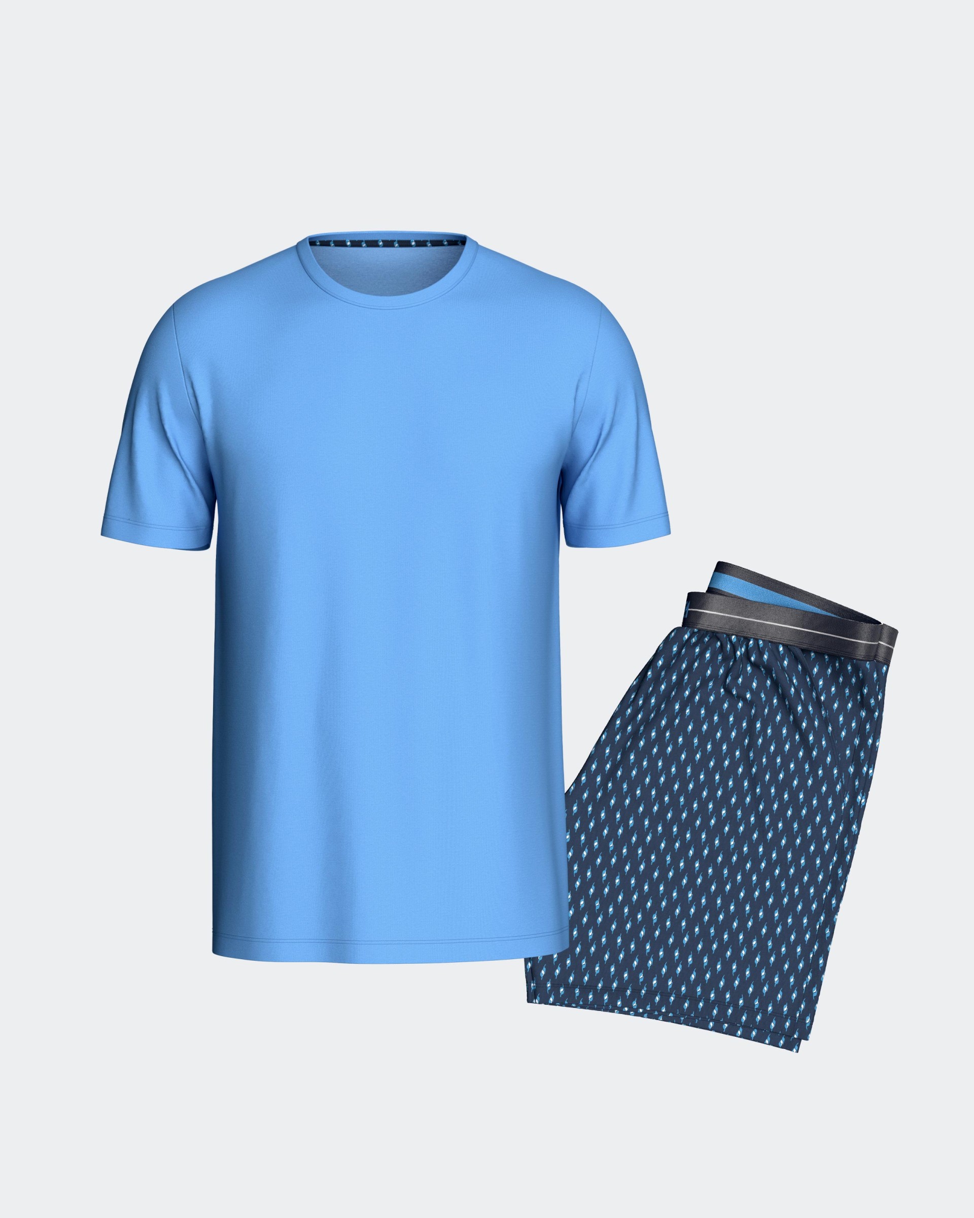 Pijama curto de homem em Algodão