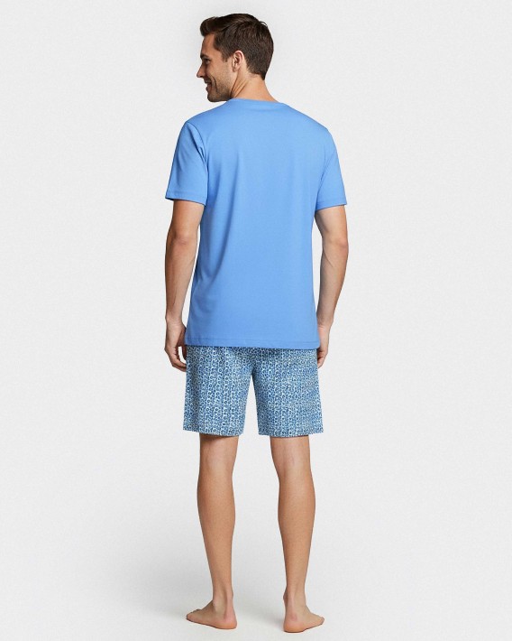 Pijama curto de homem em Algodão