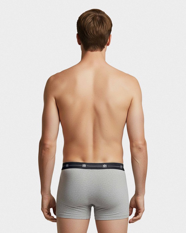 Set 3 einfarbigen Boxershorts aus Baumwolle