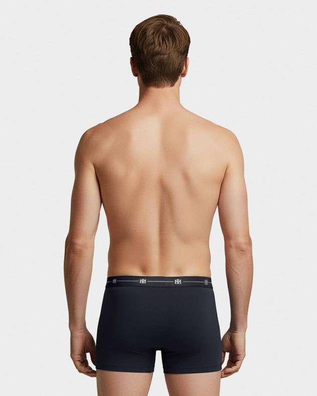Set 3 einfarbigen Boxershorts aus Baumwolle