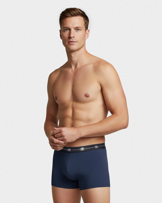 Set 3 einfarbigen Boxershorts aus Baumwolle