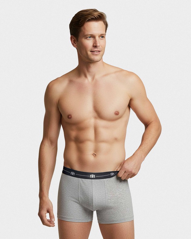 Set 3 einfarbigen Boxershorts aus Baumwolle