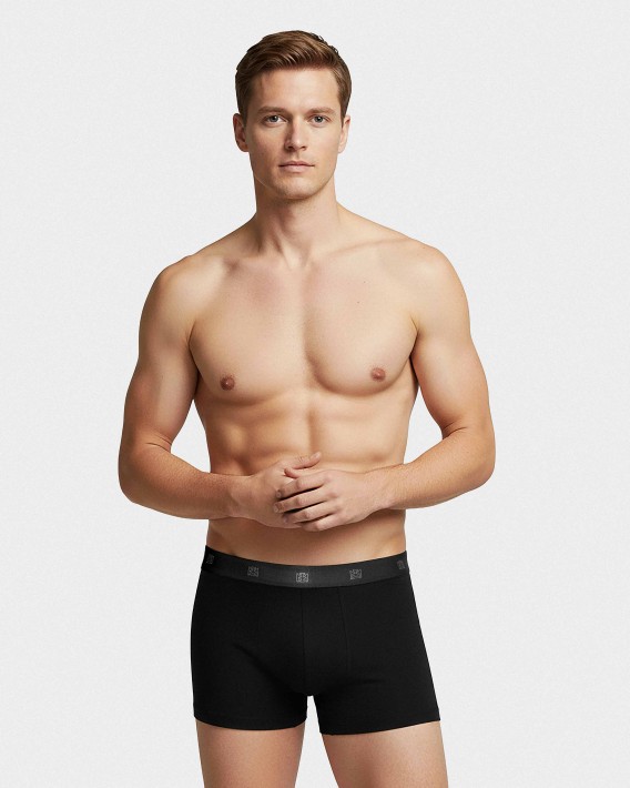 Pack de boxers lisos em Algodão