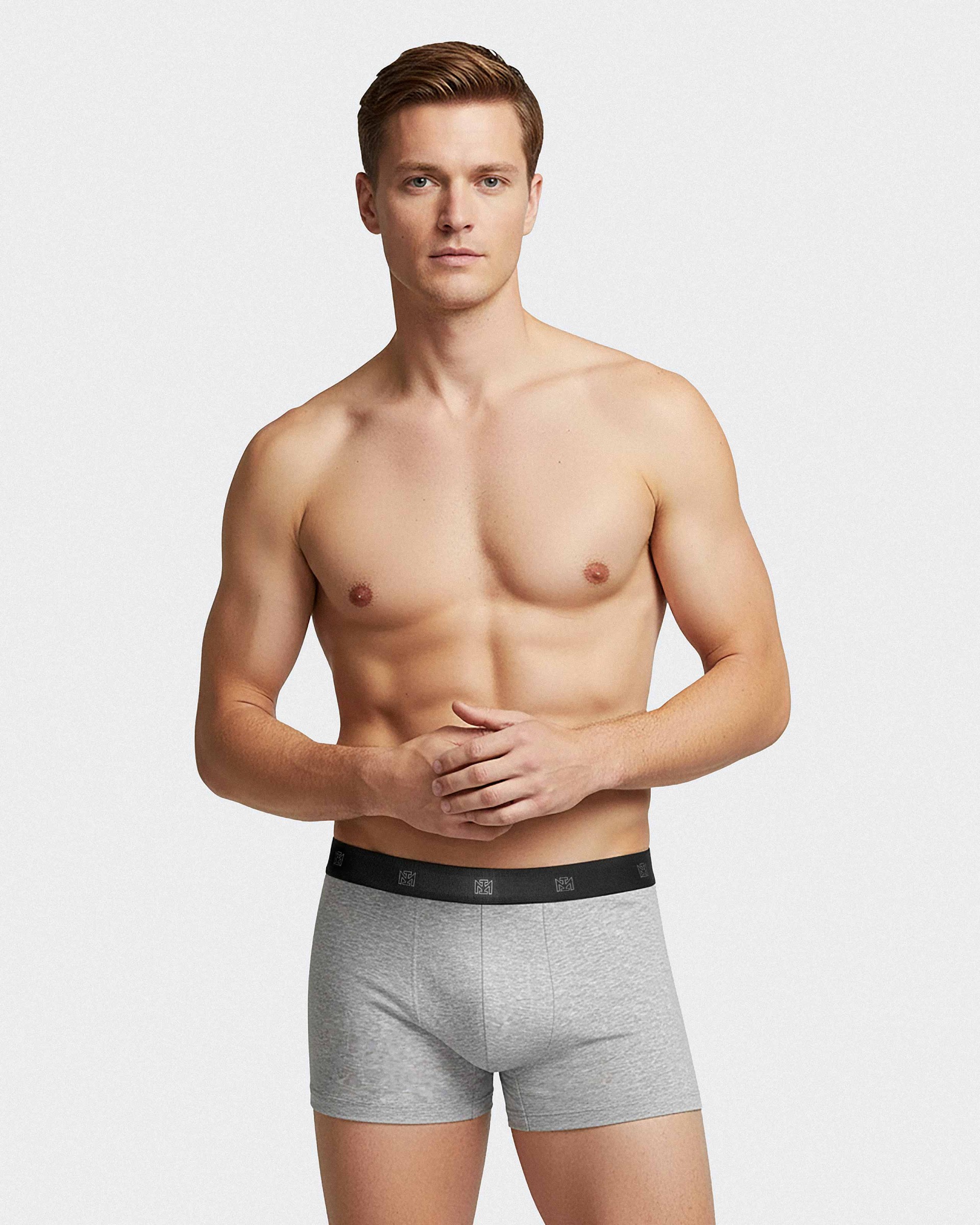 Pack de boxers lisos em Algodão