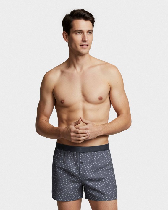 Boxershort com botão de homem em Lyocell