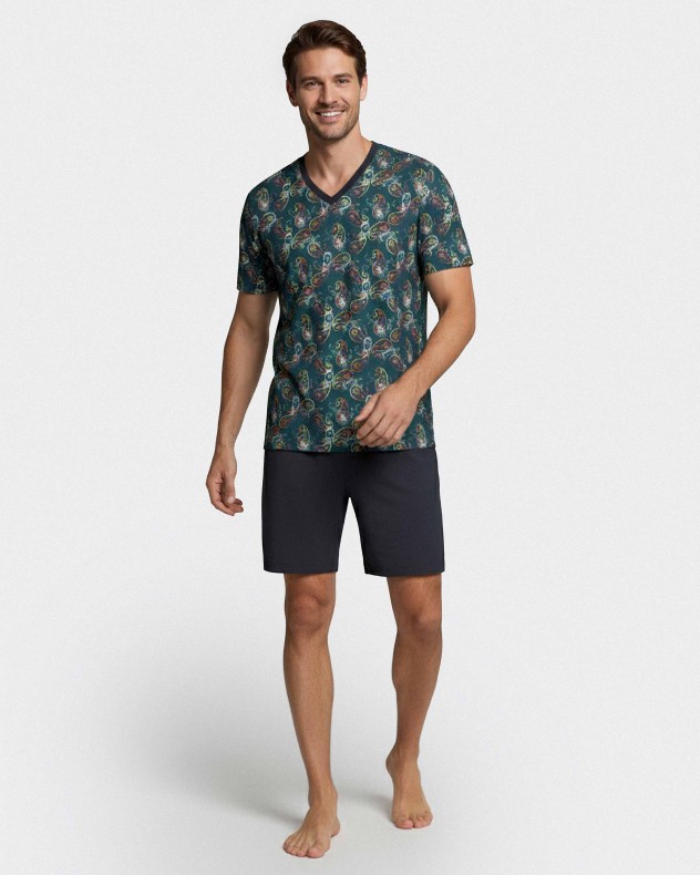 Pyjama d'homme à imprimé en Lyocell