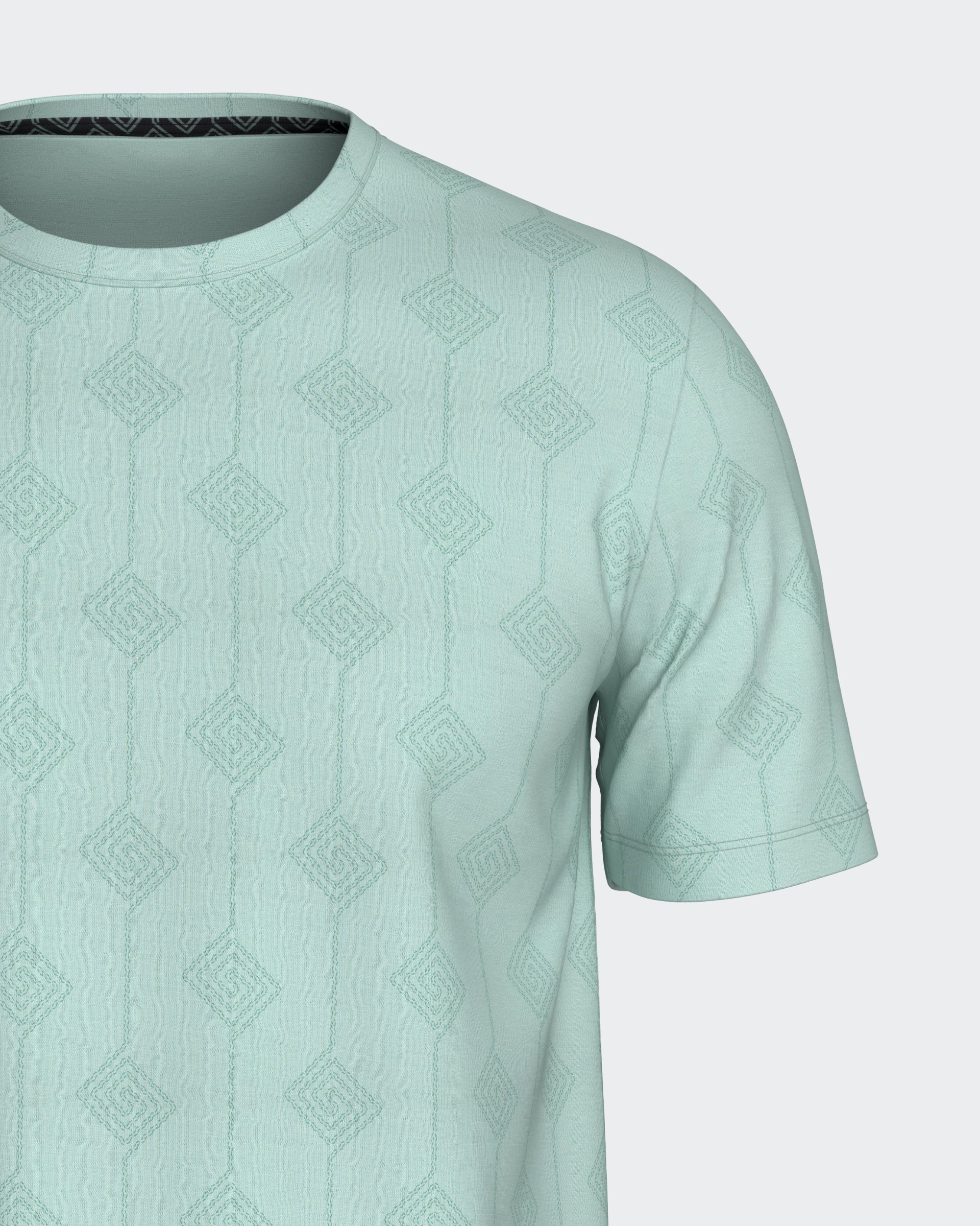 Men's printed short pyjama in Lyocell
