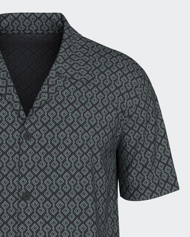 Pyjama court avec boutons d'homme en Lyocell