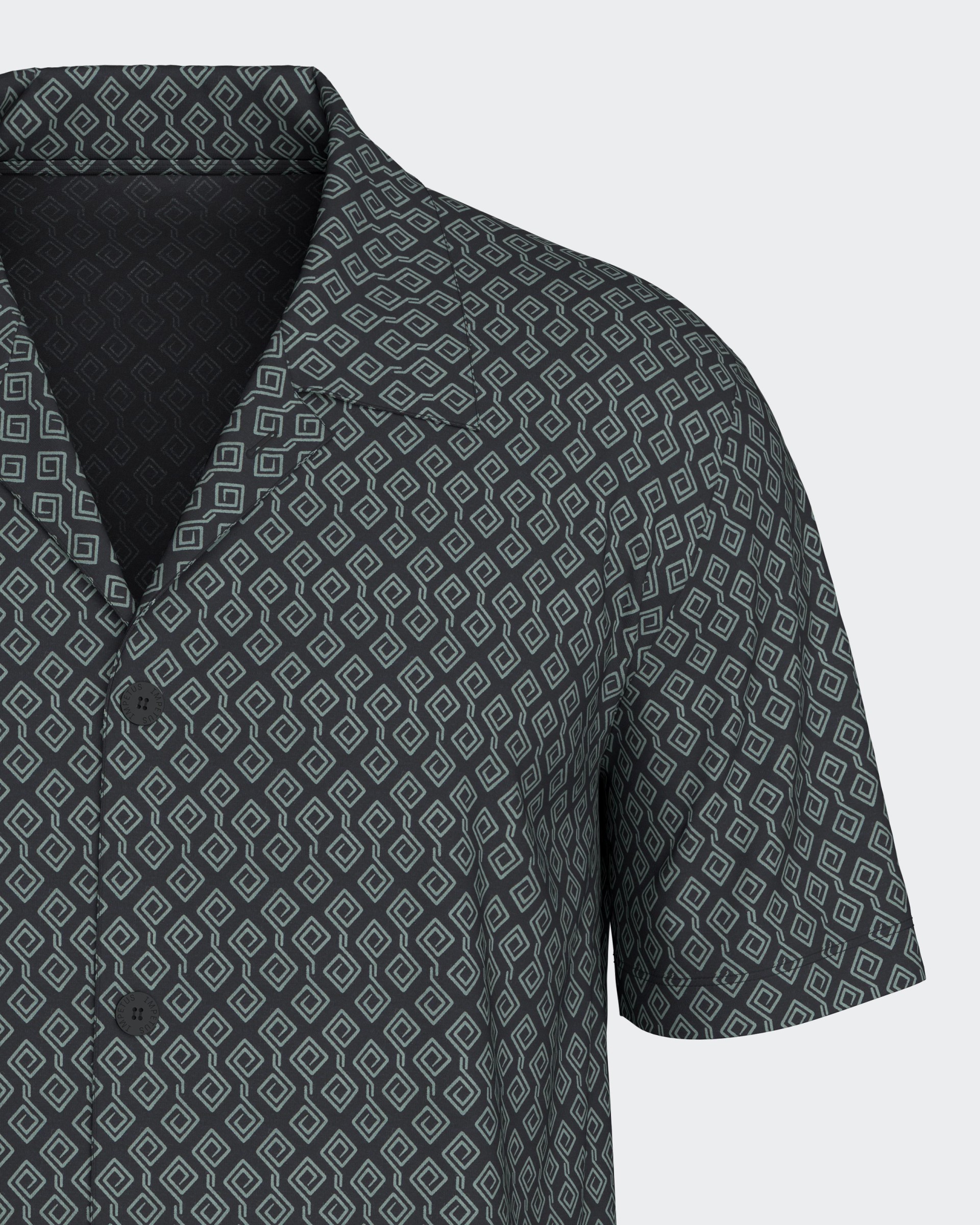 Pijama corto con botones de hombre en Lyocell