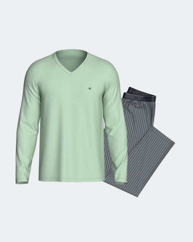 Herren-Pyjama aus Baumwolle und Modal - Image product