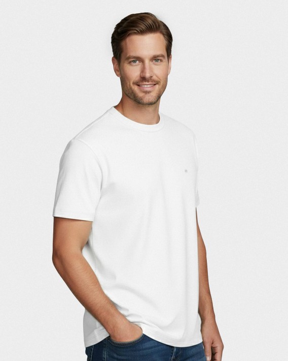 Einfarbiges Herren-T-Shirt aus 100 % Baumwolle