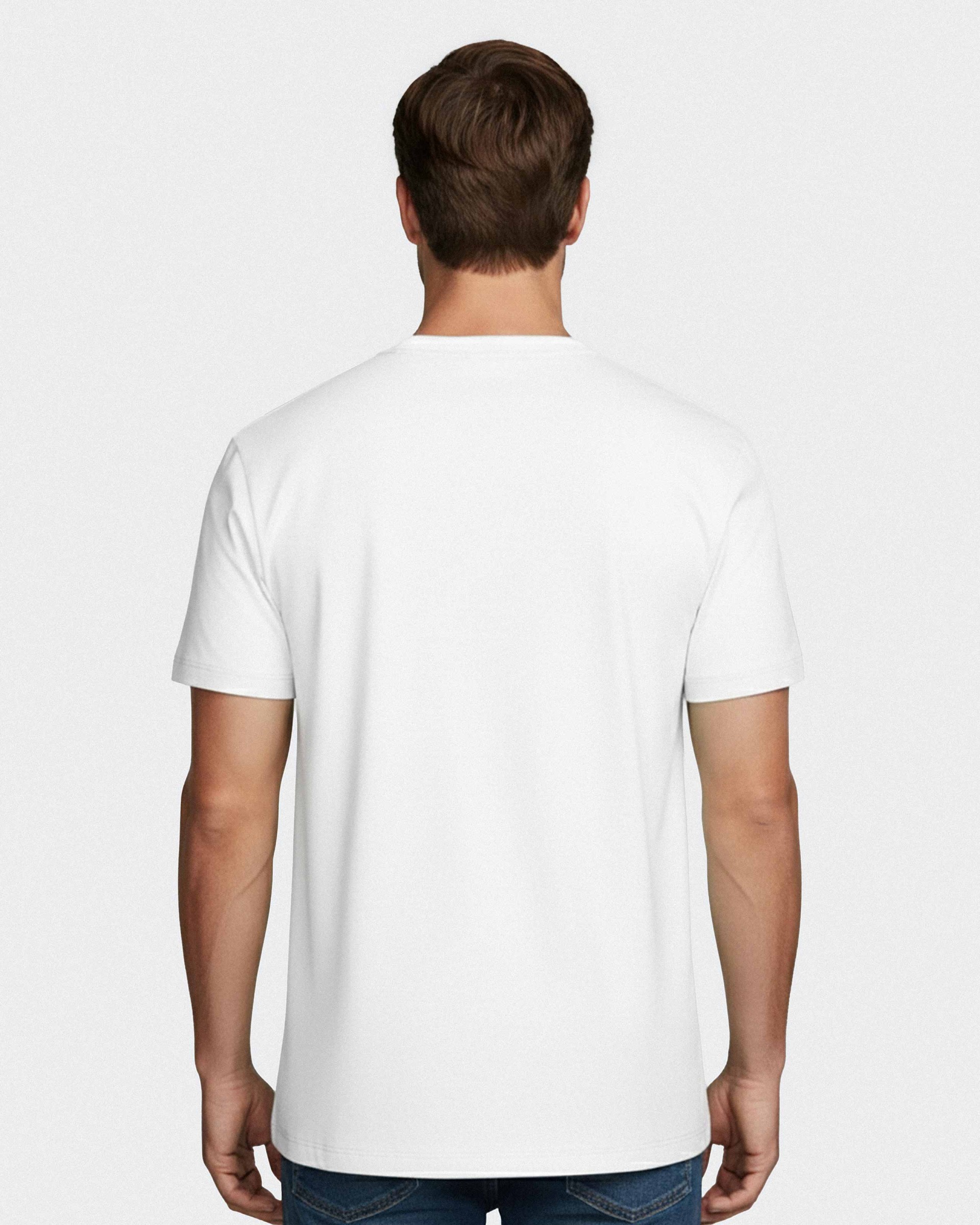 Einfarbiges Herren-T-Shirt aus 100 % Baumwolle