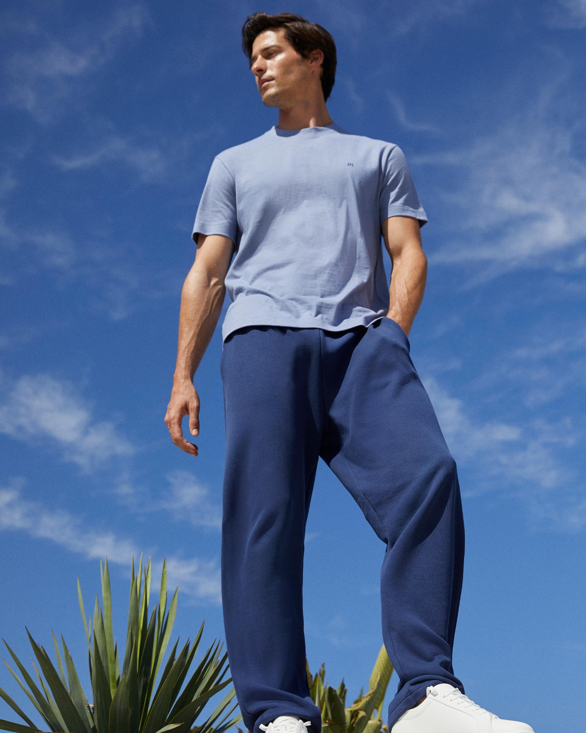 Pantalon uni d'homme en Coton Lyocell