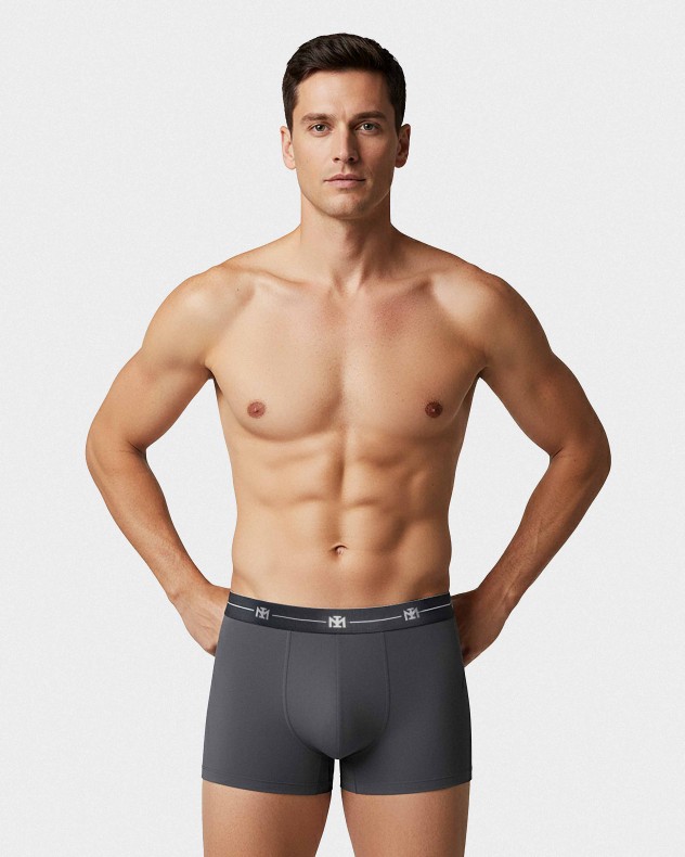 Set 3 einfarbigen Boxershorts aus Baumwolle