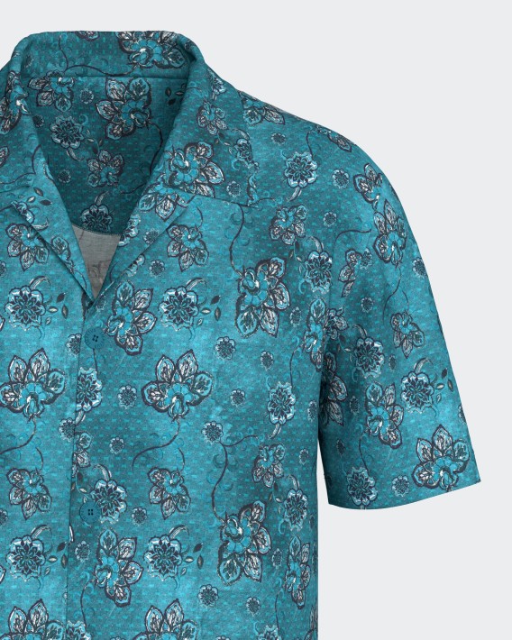 Pijama curto de homem com botões em Lyocell