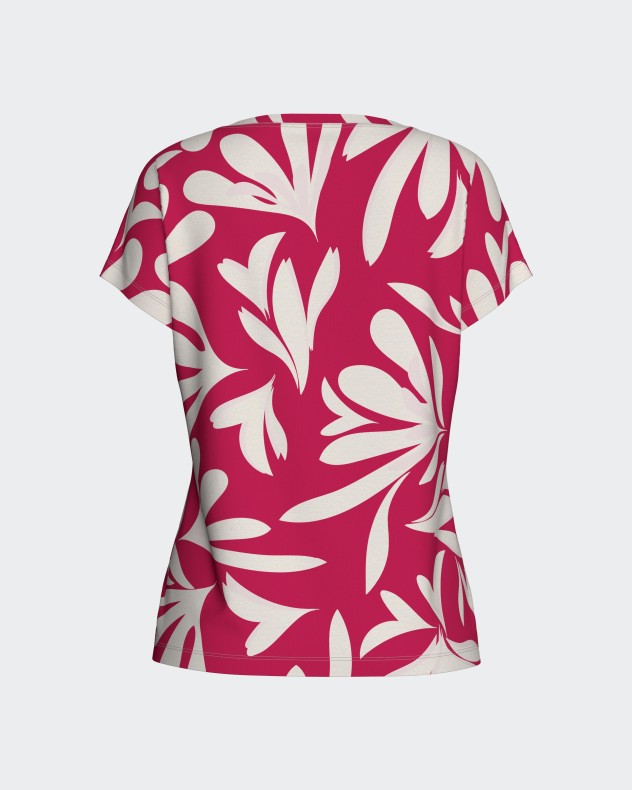 Pijama corto estampado de mujer en Lyocell