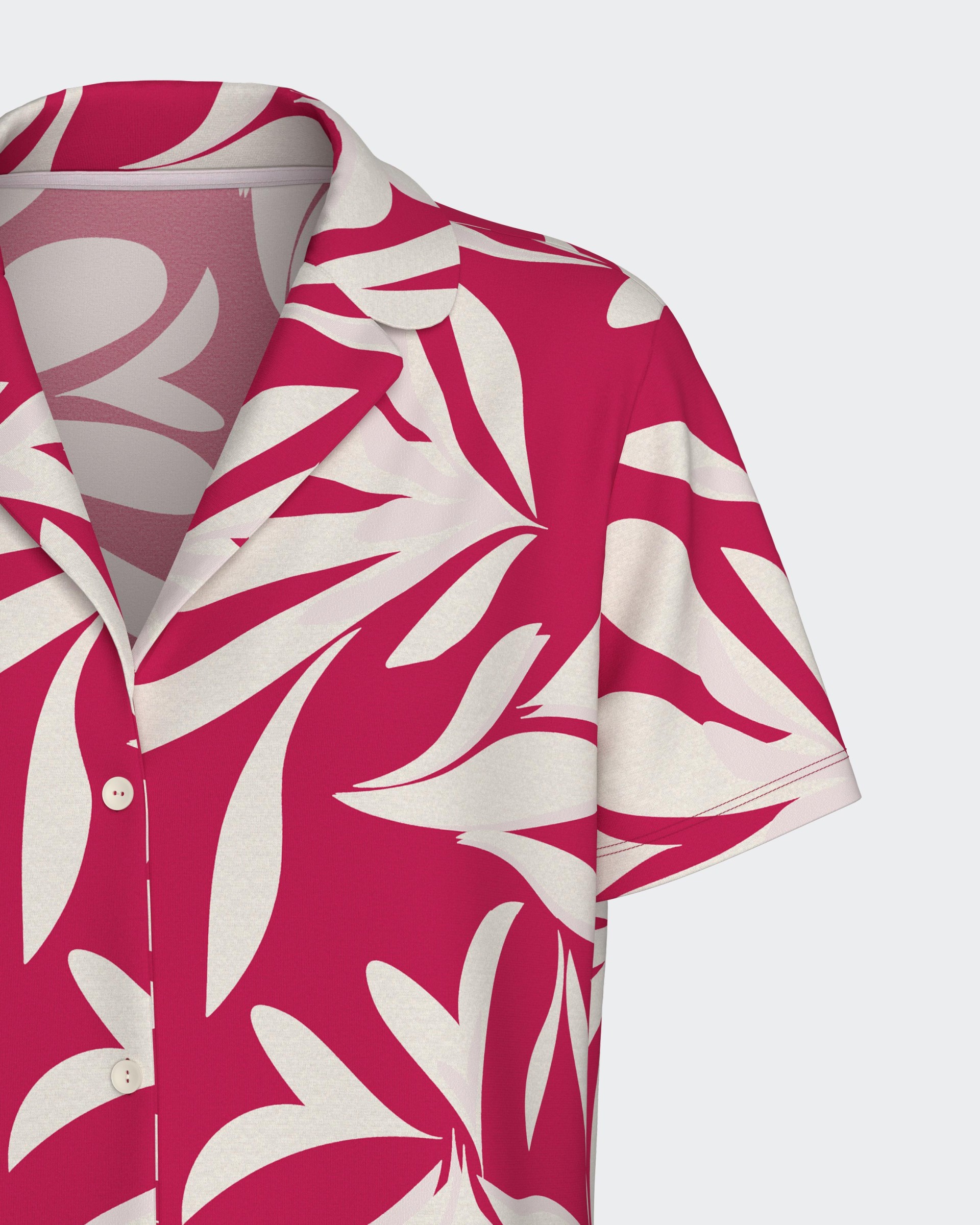 Pijama corto de mujer con botones en Lyocell