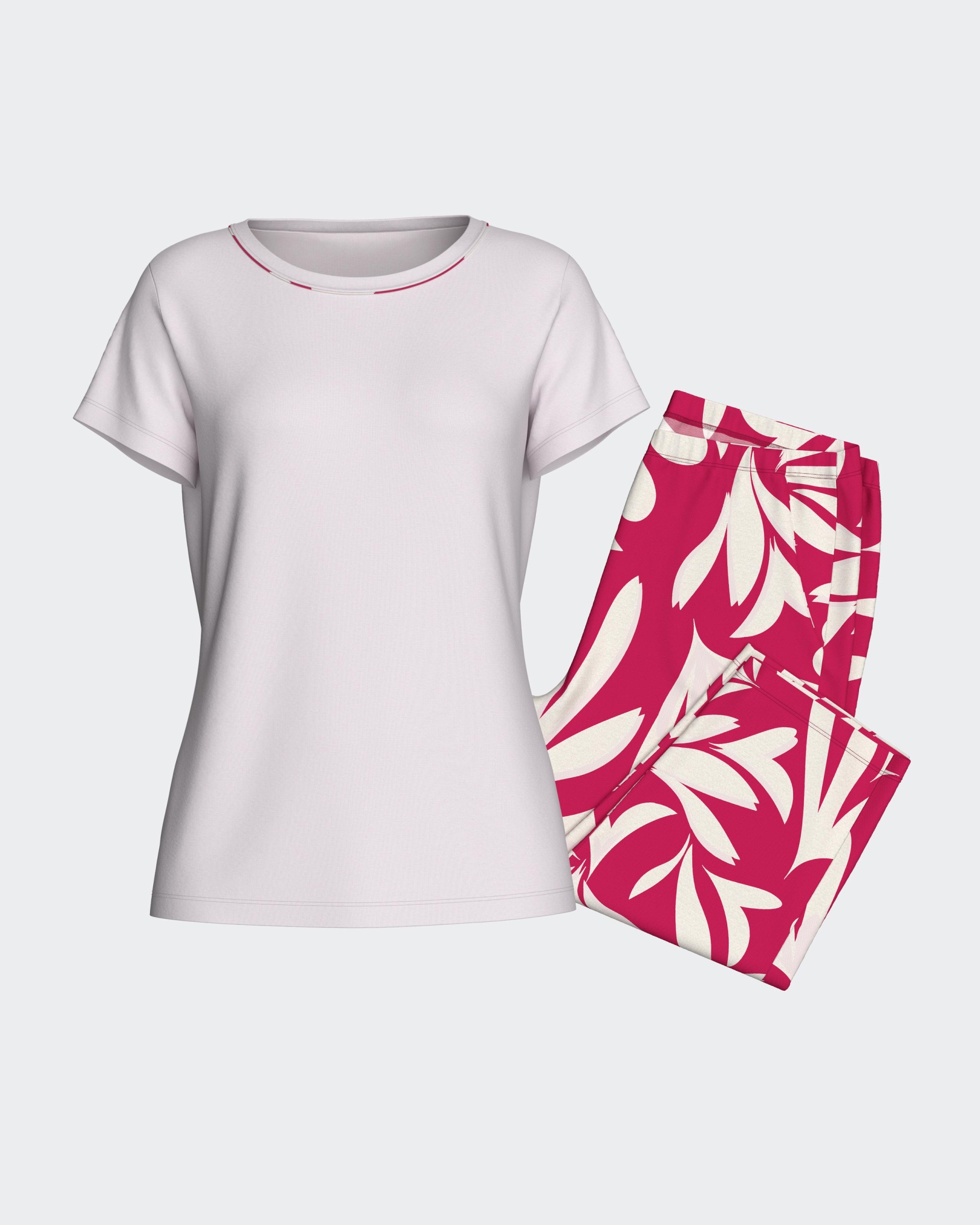 Pijama curto de mulher estampado em Lyocell