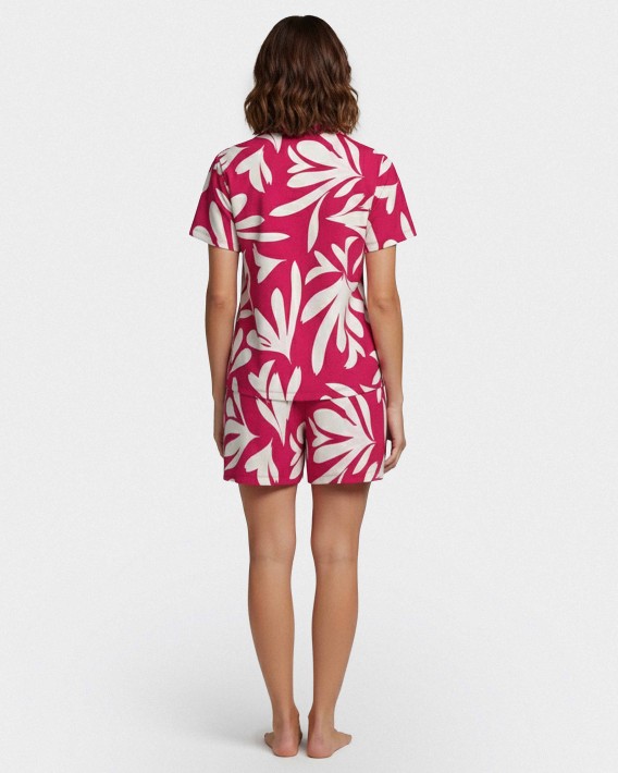 Pijama corto de mujer con botones en Lyocell