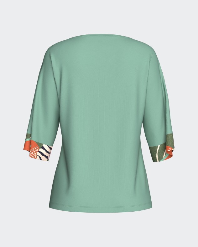 Damen-Pyjama aus Modal mit botanischem Print
