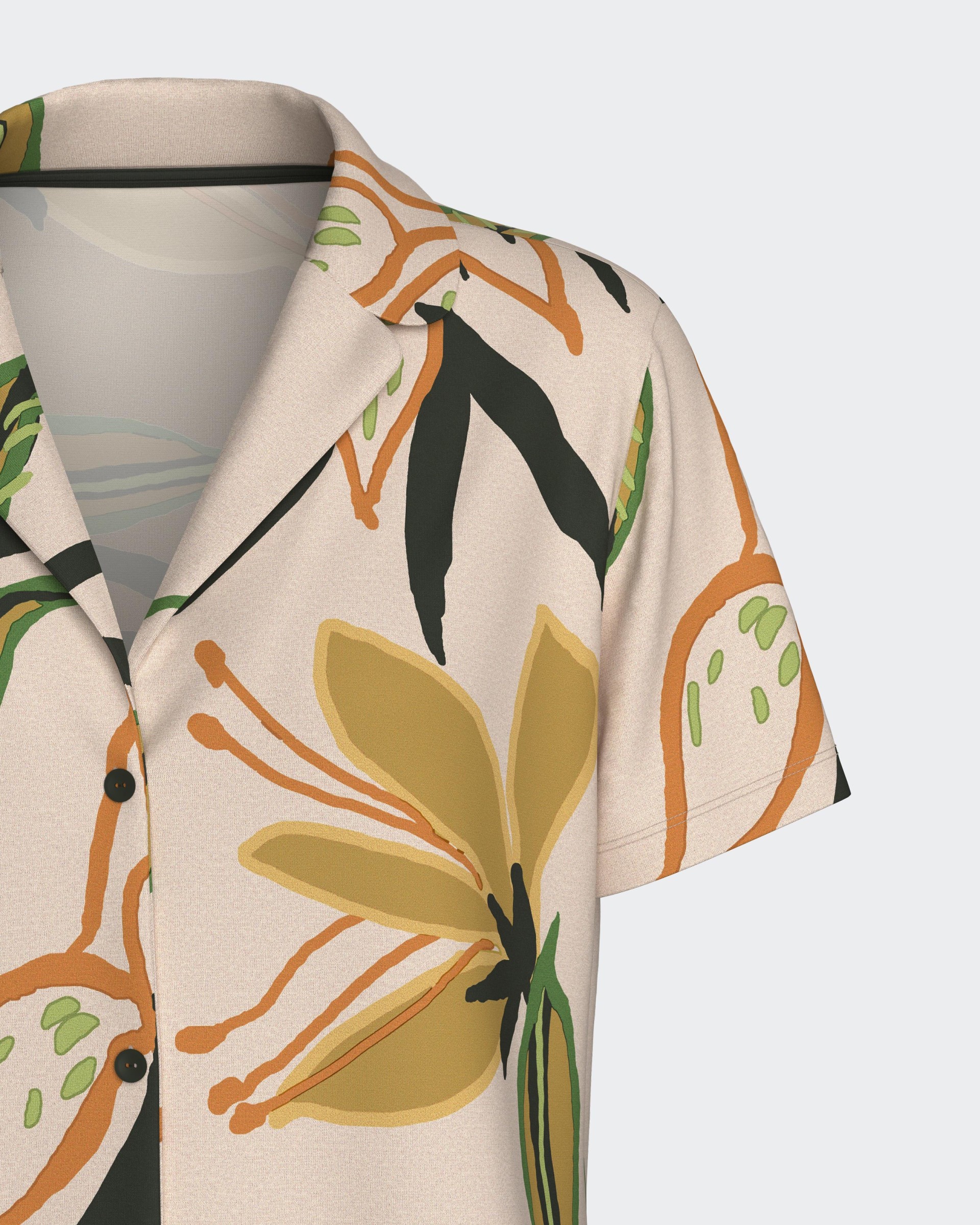 Damen-Kurzpyjama aus Lyocell mit Knöpfen