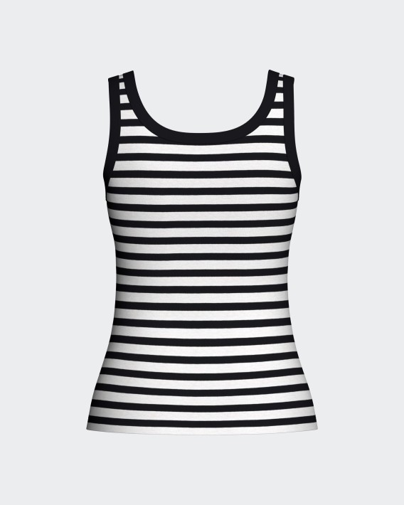Pyjama court pour femme à rayures en Coton