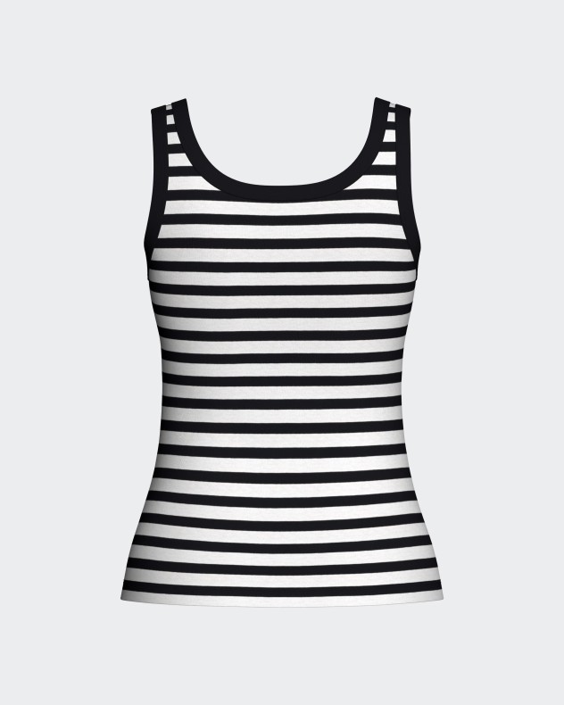 Women's short striped pyjamas in cotton