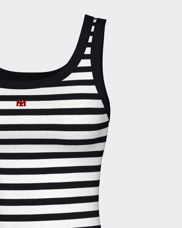 Women's short striped pyjamas in cotton
