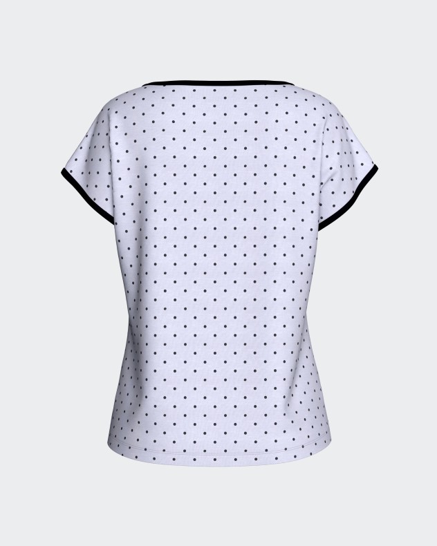 Pijama corto de mujer a lunares en Modal