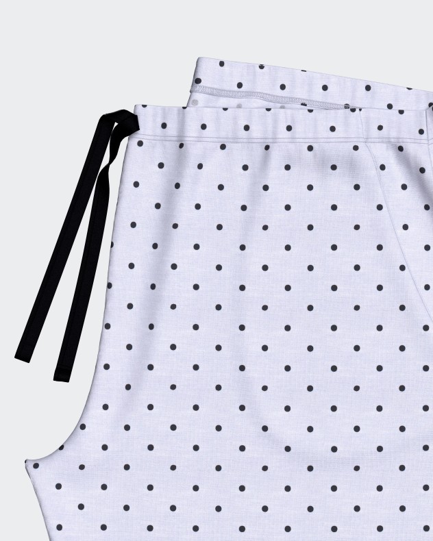 Pijama corto de mujer a lunares en Modal
