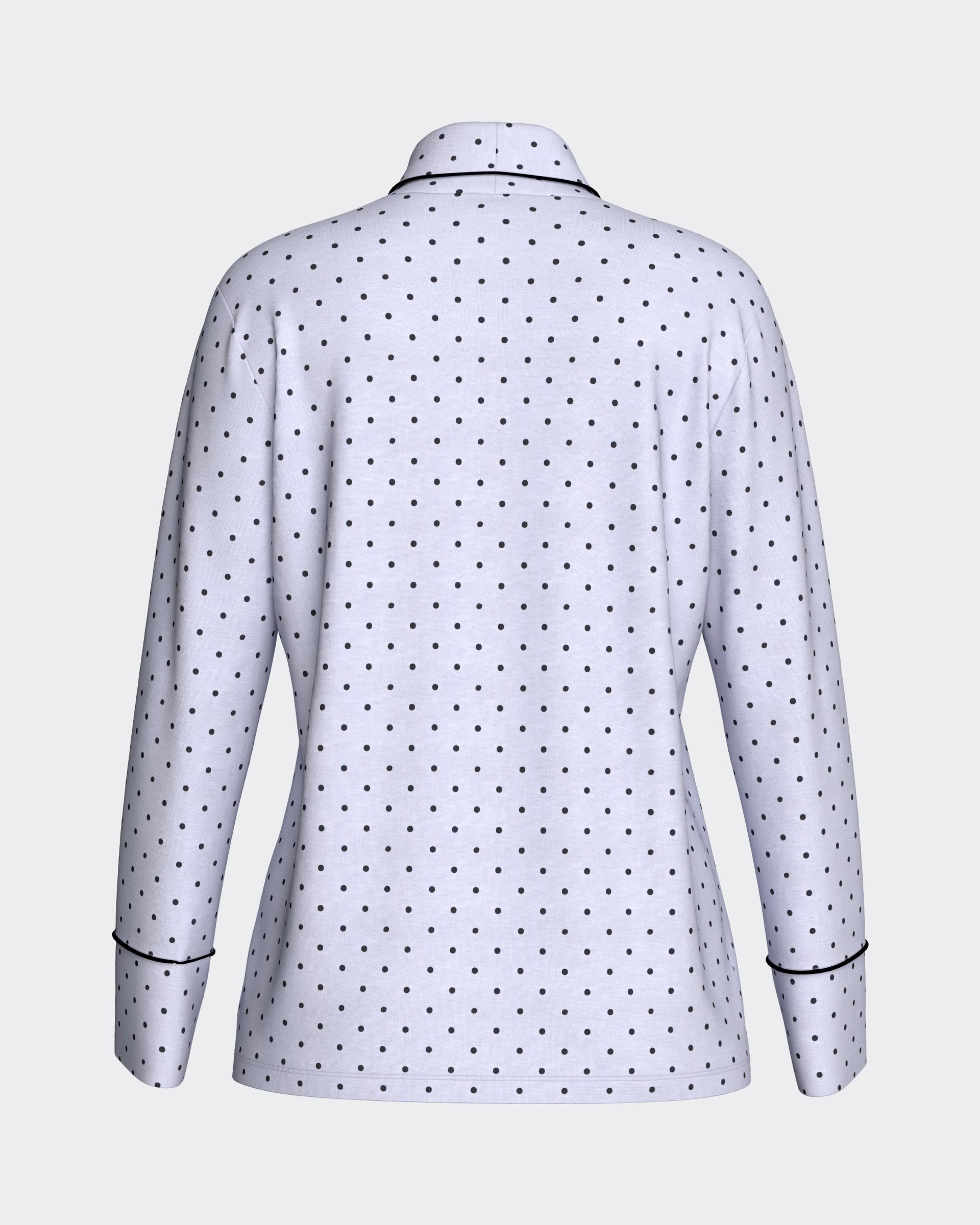 Langer Damen-Pyjama aus Modal mit Knöpfen