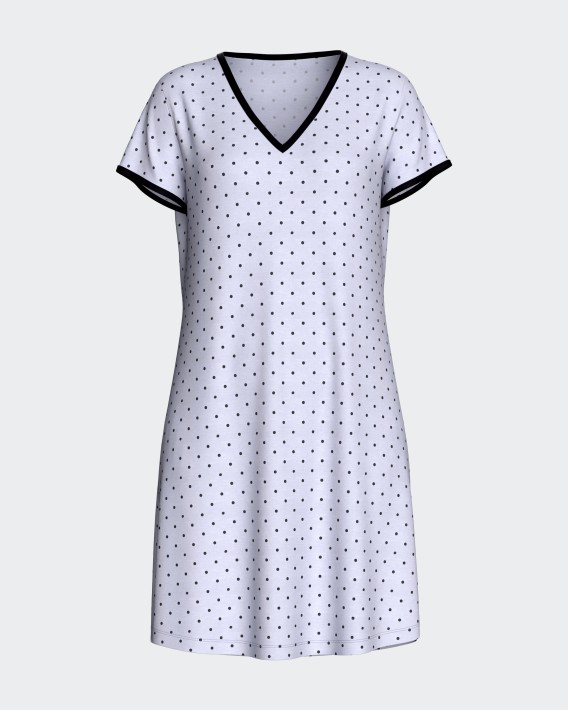 Camisa de dormir às bolinhas em Modal