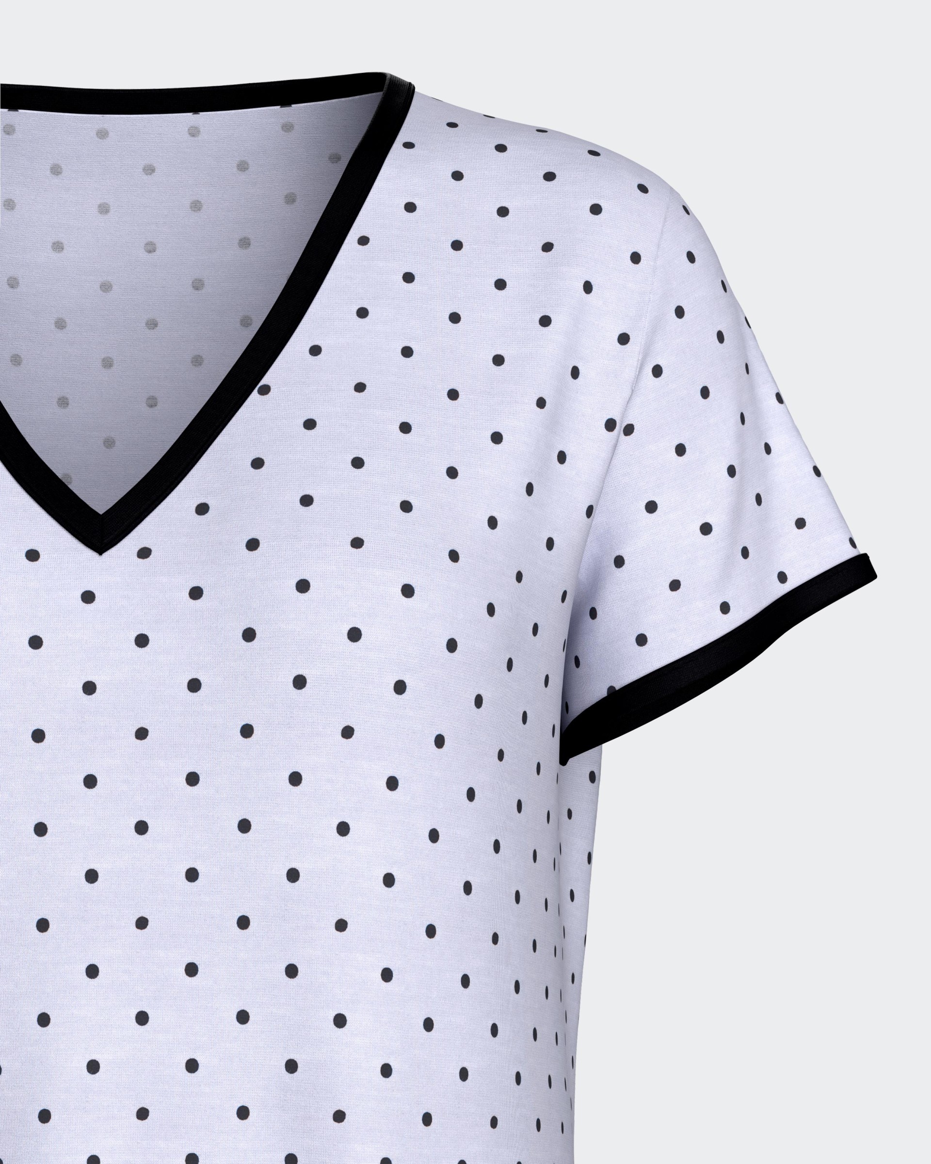 Camisa de dormir às bolinhas em Modal